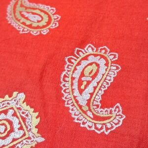 Red Paisley Fabric Remnant 1.5 Yards‎ Sewing Craft Project Supplies